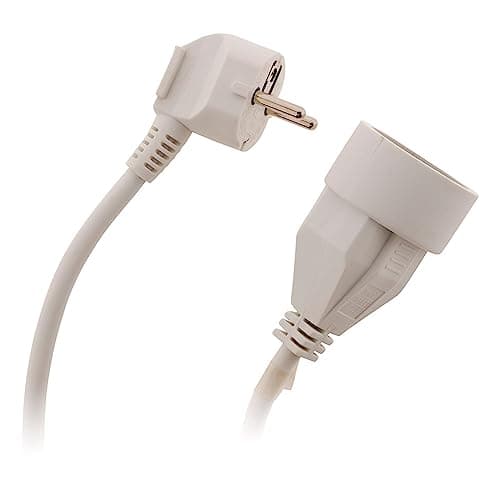 Zenitech Extension de Câble 16A HO5VV-F 3G1,5mm² - 3m Blanc Haut Épaisseur pour Équipements Électriques