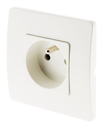 Prise Zenitech 2P+T 16A Blanc pour la Maison - Sécurité Electrocutation-Économie d'Energie 16Aampères