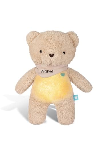 myHummy Ourson Sommeil 5-en-1 – Peluche personnalisée avec nom imprimé, Capteur de sommeil intelligent, Veilleuse bicolo