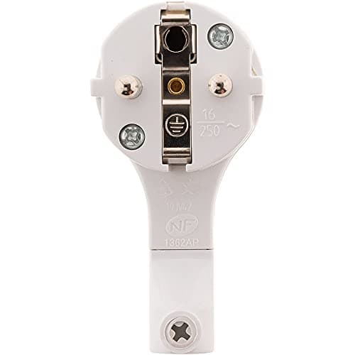 FICHE MÂLE 2P+T 16A EXTRAPLAN EXQUISEMENT BLANC - ZENITECH