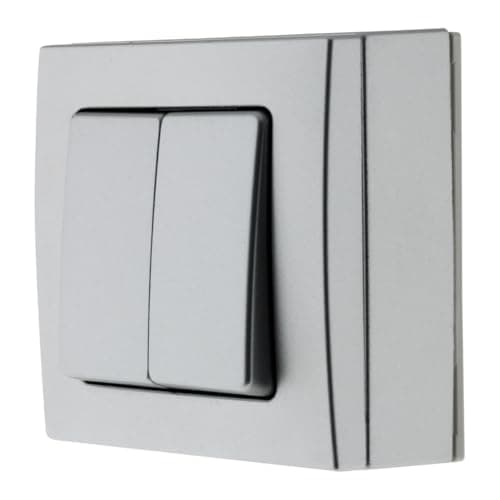 Zenitech - Interrupteur de Va-et-Vient Double 10A Sans Vis Apparente - Électrique pour Moulures - Facile à Installer - C