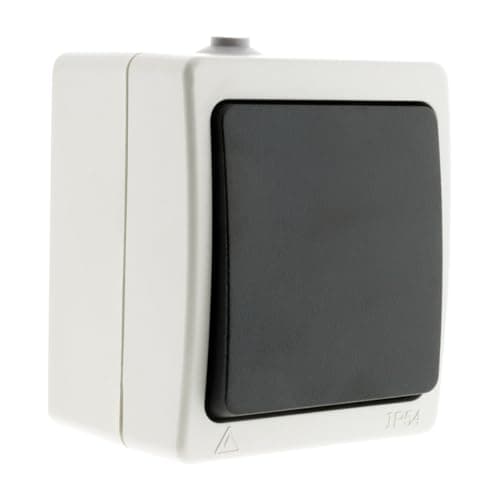 Zenitech - Interrupteur Étanche IP54 10A - Raccordement Rapide - Idéal pour Jardin et Terrasse - Noir