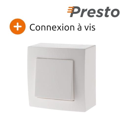 Interrupteur complet va-et-vient Zenitech 10A Presto pour domicile