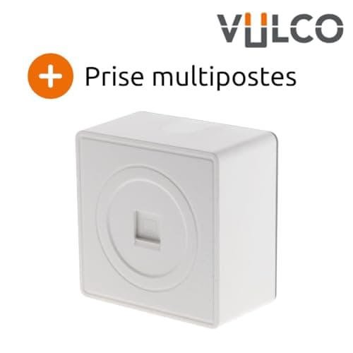 Zenitech Prise téléphone RJ45 en saillie - Blanc Résistante pour Maison & Bureau - Connexion Rapide et Durable - 1 Port