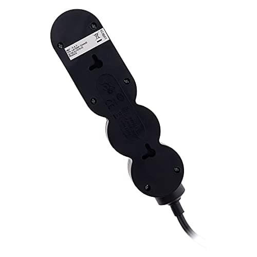 Bloc Home 3 prises 16A 2P+T avec interrupteur et fiche extraplate - Noir - 1,5m | Sécurité electrique | Maison | Cuisine