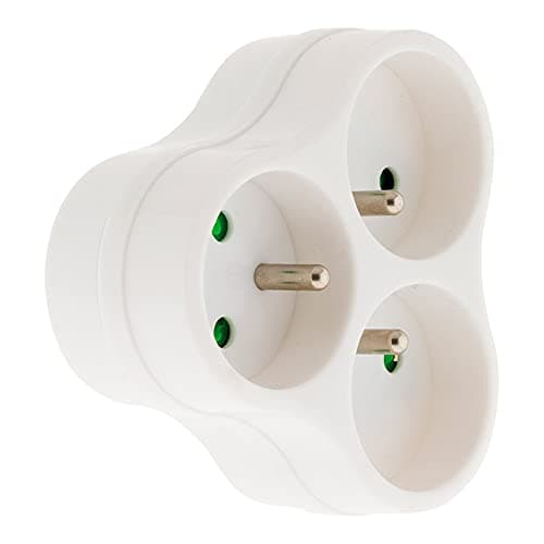 Multiprise Triplite 3x16A - Blanc - Pour Bureau - Étanche et Résistante - Puissance 3 x 16A - Modèle TP316B