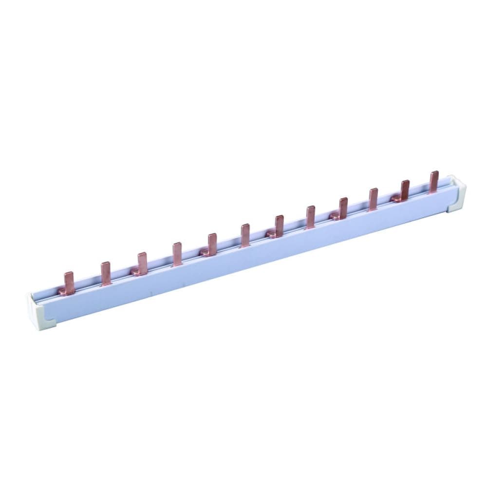 Peigne de raccordement 2P 63A 12 modules 22,5 cm borne bipolaire 12 appareils barre DIN tableau électrique