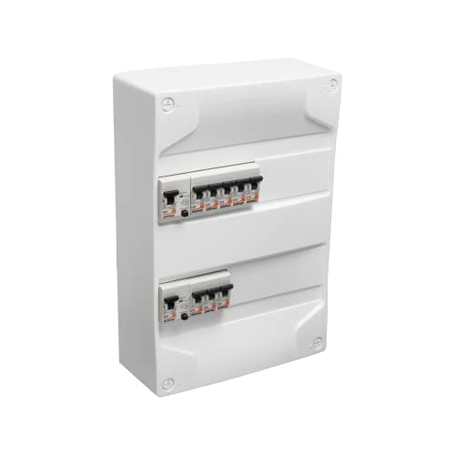DEBFLEX - Coffret électrique pré-équipé - Tableau électrique pour pose en saillie - Interrupteurs différentiels (40A typ