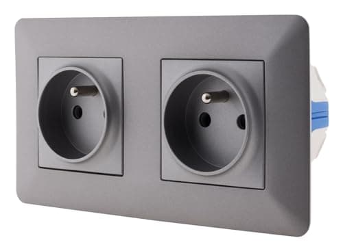 Titre SEO optimisé : 
Artezo Prise Double 2P+TTitanium Zenitech - Sécurité et Durabilité pour Maison et Bureau