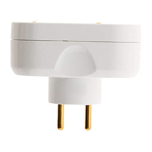 Zenitech Multiprise Biplite 16A pour Façade - Blanc - Sécurité Maxi & Design Élégant pour Maison/Magasin