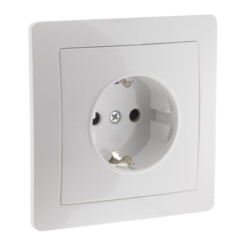 Prise encastrée Schuko Blanc Orysi Zenitech Éléments de sécurité et facilité d'installation Grande capacité adaptabilité