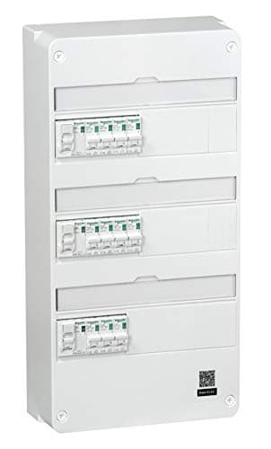 Zenitech SC5R9H313SP01N Tableau de Montage Blanc avec Disjoncteur