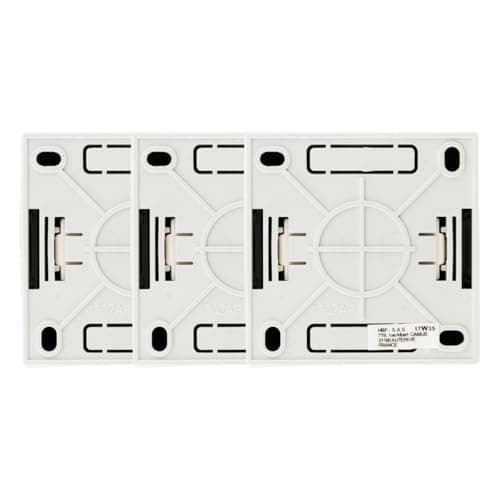 Zenitech Lot de 3 Prises Schuko Saillies 16A pour Bel'Vue - Argent