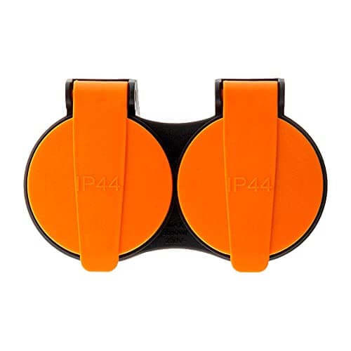 Rallonge étanche Zenitech 2 prises avec clapet orange 10m 3x 1,5mm² - grand usage extérieur