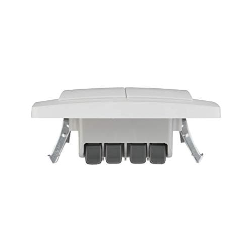 DEBFLEX - Double Interrupteur Va et Vient - Designs Élégants - Facile à Installer - Blanc - 85 x 82 x 37 mm