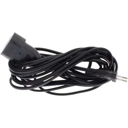 Rallonge de câble HO5VV-F 2x1mm² - 5m - Noir - Électroménager - Présentation simplifiée - Zenitech