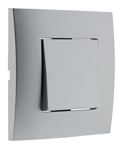 Simplea Bouton Poussoir Silver Prêt à Poser - Équipement Idéal pour Maison et Bureau - Design Minimaliste, Durabilité Ha