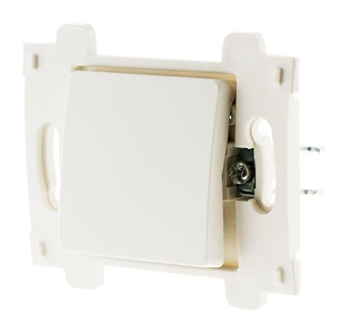 Zenitech - Bouton Poussoir Composable 10A - Blanc - Interrupteur Compatible Gamme Venus - Certifié NF et CE - Blanc