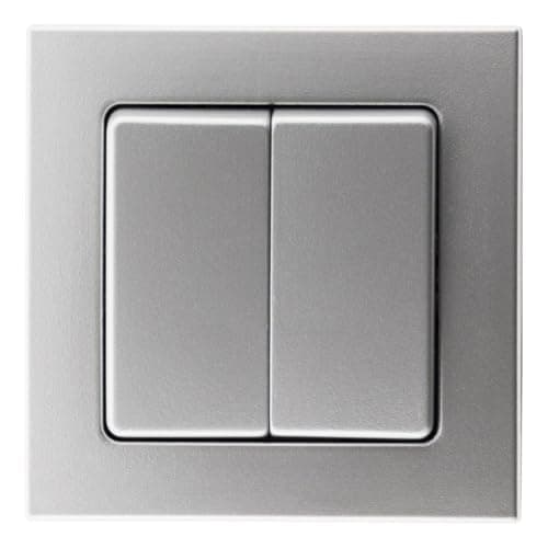 Zenitech - Interrupteur de Va-et-Vient Double 10A Sans Vis Apparente - Électrique pour Moulures - Facile à Installer - C