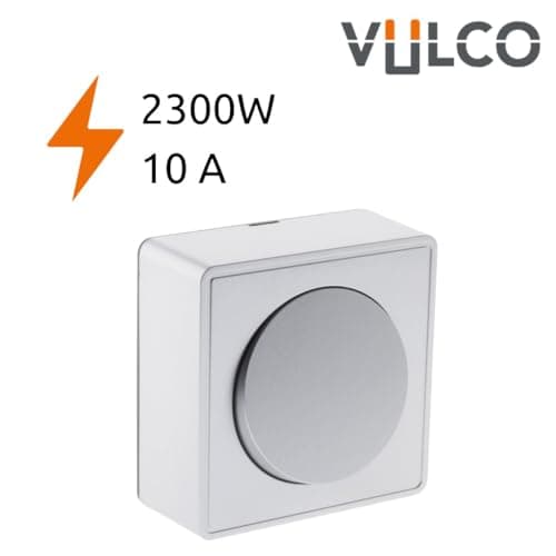 Interrupteur complet va-et-vient 10A en saillie silver - gamme Vulco - parfait pour salles de bains - commande simple et