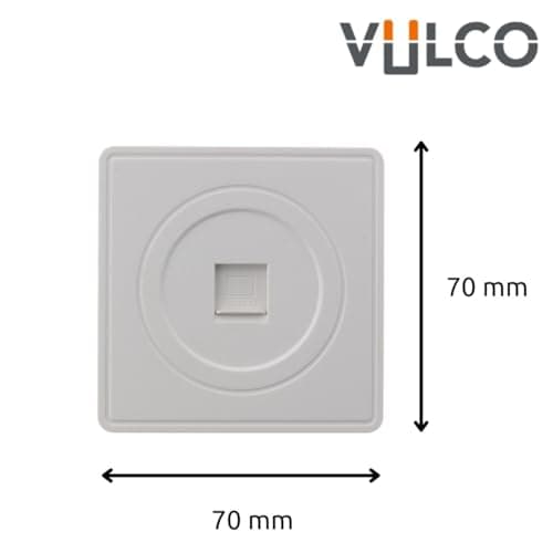 Zenitech Prise téléphone RJ45 en saillie - Blanc Résistante pour Maison & Bureau - Connexion Rapide et Durable - 1 Port