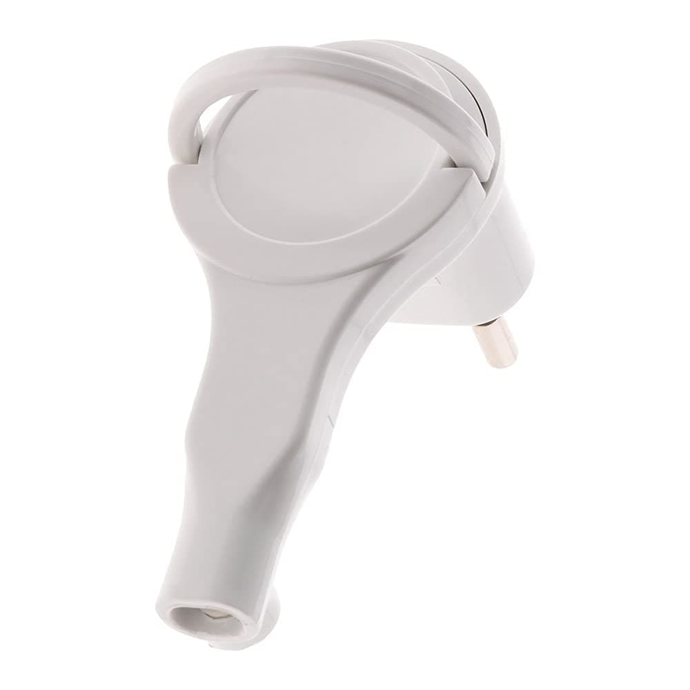 FICHE MÂLE ZENITECH 2P 6A EXTRAPLATE BLANC - 6Ampères - Connecteur Électrique