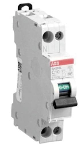 ABB 470088 Disjoncteur Modulaire Phase Plus Neutre 16 A - Protection Électrique Sécurisée pour Électricien et Maison - 1 — 10 A