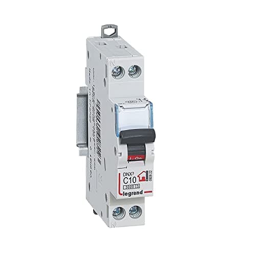 Legrand - Disjoncteur Phase + Neutre 230V DNX³ - Puissance de Coupe 3000A - 16A Courbe C - Bornes à Vis - 1 Module - Fab — 10A-Bornes à vis
