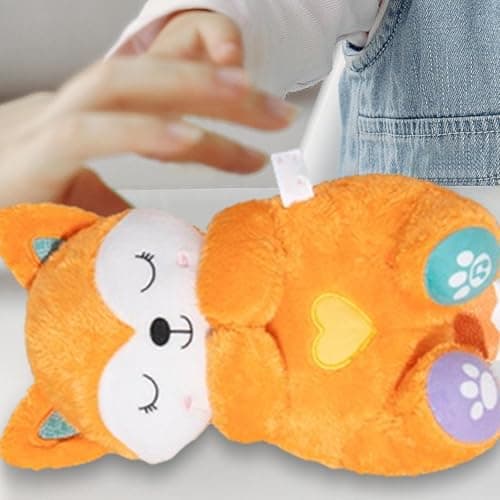 Peluche Musique Générique Renard Respirant pour Enfant | Idéal pour la Maternelle et la chambre d'enfant | Jouet Rituel
