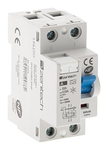 Zenitech - Interrupteur différentiel 40/2 30mA pour maison Type AC NF sécuritaire et efficace — Courbe A