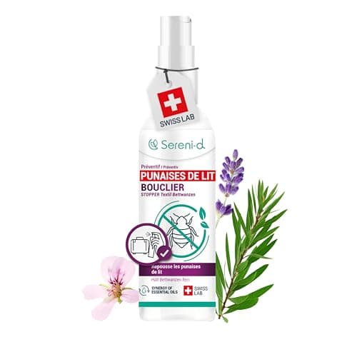 SERENI-D - Spray Anti Punaise de Lit Puissant Résultats Rapides - Traitement Naturel aux Huiles Essentielles 100mL