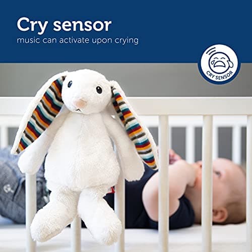 ZAZU BIBI Peluche Musicale pour Bébé - Sons Apaisants à Battements de Cœur et Bruit Blanc | Arrêt Automatique pour Facil