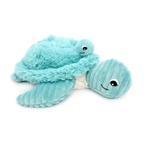 SES DÉGLINGOS PTIPOTOS SAUVENOU Tortue Maman/Bebe Bleu - Peluche Toute Douce - Idée Cadeau de Naissance - 29cm — Bleu Aqua