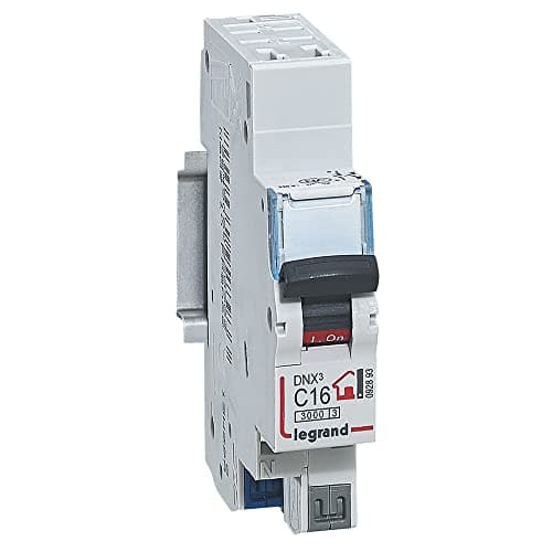 Legrand - Disjoncteur Phase + Neutre 230V DNX³ - Puissance de Coupe 3000A - 16A Courbe C - Bornes à Vis - 1 Module - Fab — 16A-Auto