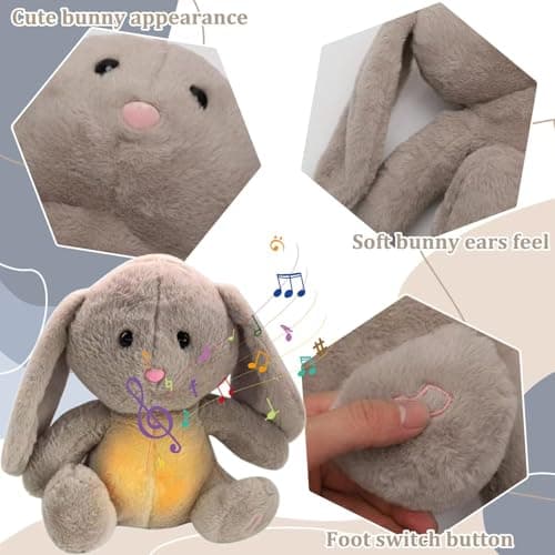 Loutre Qui Respire Câlins Bonne Nuit Peluche Veilleuse Bébé Musikale et Lumineuse, Jouet Respiratoire Koala Bear pour No