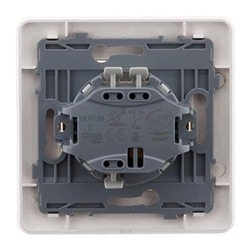 Artezo Interrupteur Poussoir 10A - Blanc Lot de 3 | Interrupteur Electrique pour Maison | 3 Interrupteurs Push Button 10