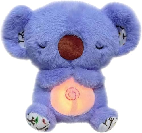 Peluche Loutre Respire Koala Apaisante pour Adultes et Enfants, Loutre qui Respire et Musique pour Bonne Nuit, Compagnon — Nouveau Koala Bleu