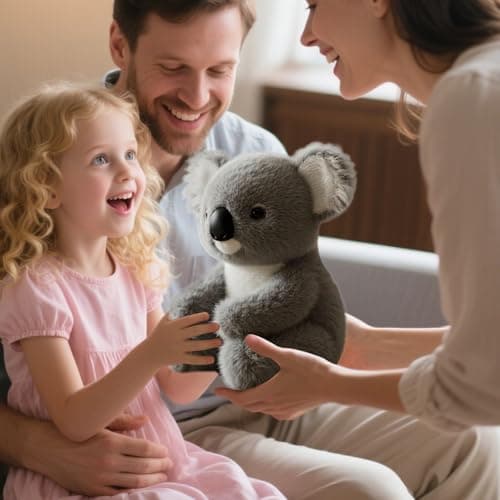 Mihauuke Peluche de Soutien Émotionnel Koala ultra-soft, aider au sommeil, jouet interactif