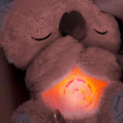 Peluche Loutre Respire Koala Apaisante pour Adultes et Enfants, Loutre qui Respire et Musique pour Bonne Nuit, Compagnon