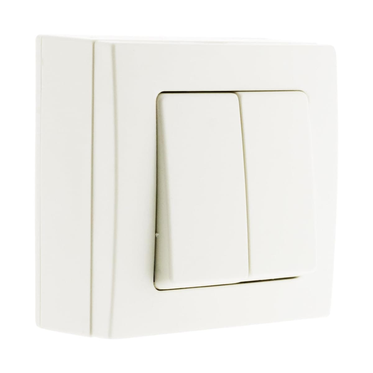 Zenitech - Interrupteur Double Va & Vient 10A Saillie Borne Auto - Blanc