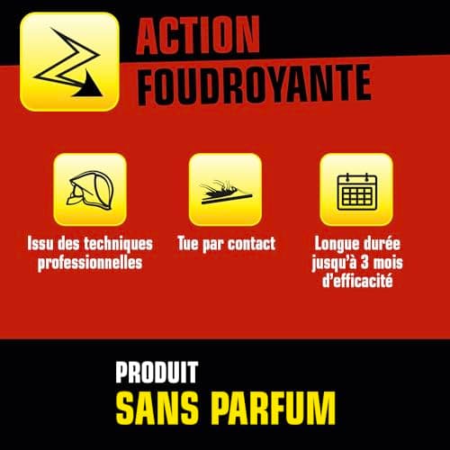 K.PRO CHOC - Spray Aérosol Anti Cafards et Araignées - Action Radicale, Effet Longue Durée - 1l
