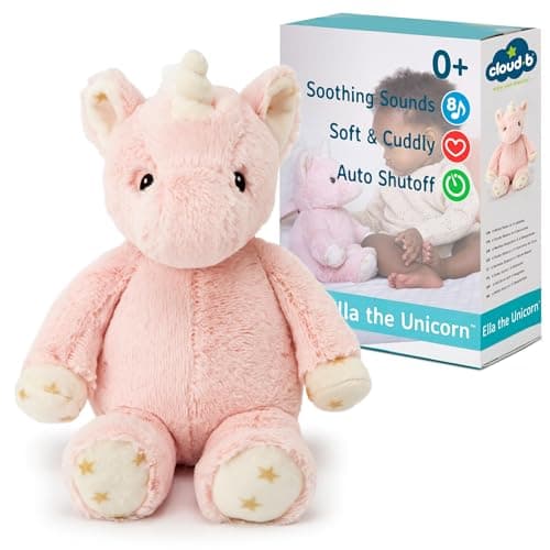 Cloud b peluche musicale Billy le Lapin avec veilleuse & recharge USB-C | Bruit blanc & enregistrement vocal | Pour bébé — Ella la Licorne