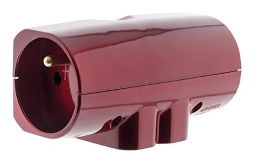 Multiprise Zenitech 4 prises latéales pour TV écran plat - Quadriplite - 2x16A + 2x6A - Bordeaux/pourpre