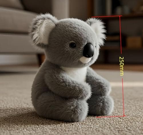 Peluche Émotionnelle Koala Ultra-Soft avec Mouvements Naturels, Câlins Réalistes, Aide au Sommeil