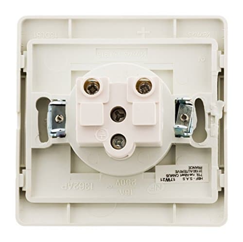 Prise Zenitech 2P+T 16A Blanc pour la Maison - Sécurité Electrocutation-Économie d'Energie 16Aampères