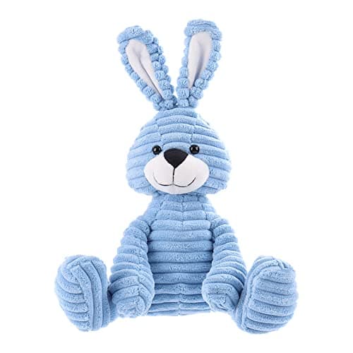 Jouets en peluche Apricot Lamb - Velours côtelé - Lapin Bunny - Doux à câliner - Parfait pour enfant - Vert - 23cm — Bleu Clair