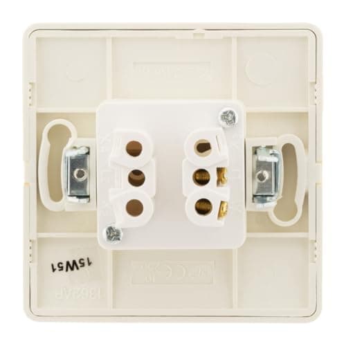 Zenitech Vega 2 Bouton Poussoir Blanc avec Vis et Griffes - Pour Installation Électronique ou Réparation Domestique