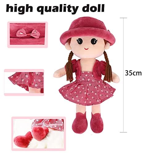 Poupée Princesse pour Bébé (0+ ans) - Vêtements et Chapeau Détachables - Matériau Doux et Sécurisé pour Cadeaux de Baptê