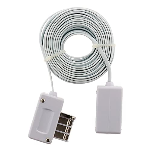 Zenitech - Rallonge Téléphonique - Longueur 10m - Prise Murale - Blanc - Appareils Standard Compatible