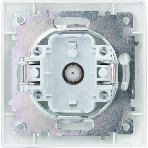 Zenitech Prise téléphonique encastrée mâle Ø7mm Type F - Blanc - Fonctionnelle pour maisons modernes - Éléments de décor